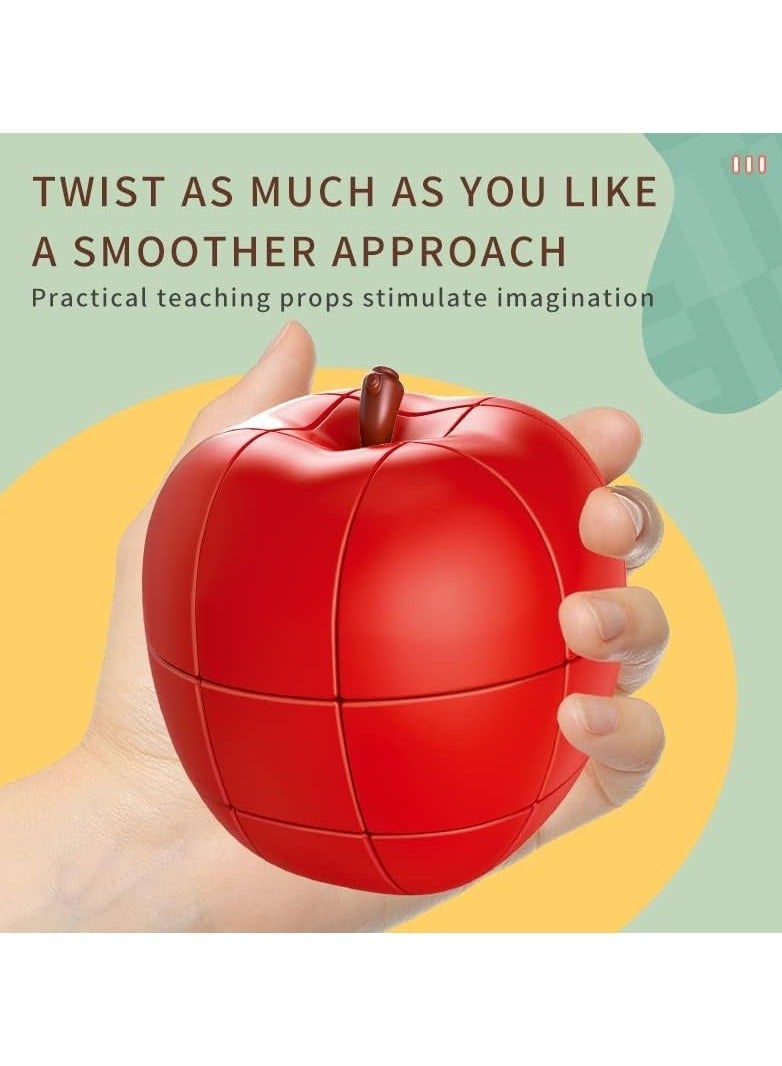 Rubix Cube,Third Level Fruit Cube, Speed Cube 3×3 Apple Magic Cube 1:1 Realistic 3D Fruit Cube Special-Shaped Puzzle Cube Children's Educational Toys (Apple) - Image 5