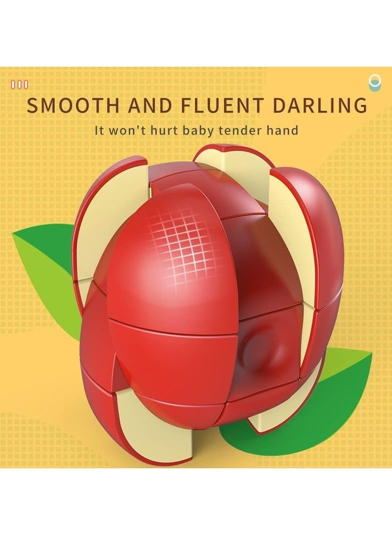 Rubix Cube,Third Level Fruit Cube, Speed Cube 3×3 Apple Magic Cube 1:1 Realistic 3D Fruit Cube Special-Shaped Puzzle Cube Children's Educational Toys (Apple) - Image 4