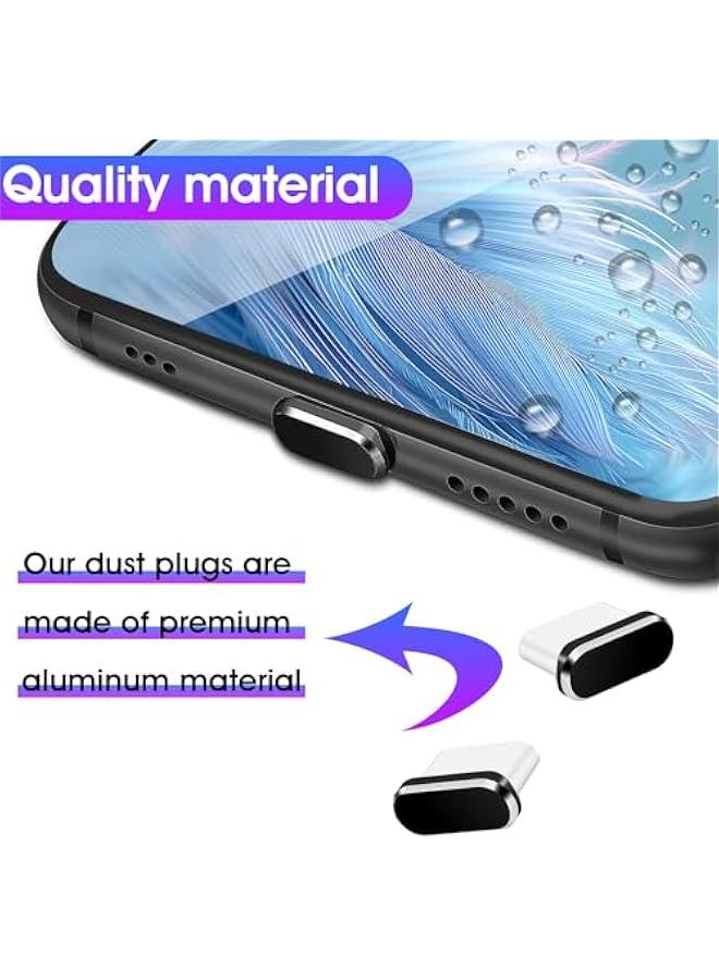 6 Pcs Type C Anti Dust Plugs, USB C Dust Cover Charging Port Plugs Protector Caps Black Type-C Anti Dust Plug Cover for Smartphones Tablets  - Image 3