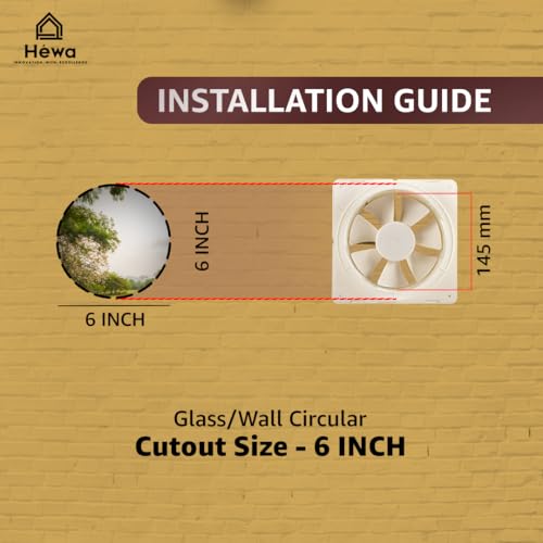 HEWA Onyx 6 inch 150mm high speed Ventilation Exhaust Fan for bathroom, kitchen with 2 year warranty (Ivory) - Image 5
