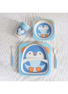 Home Box Penguin 5-Piece Bamboo Dinner Set 21.3 x 21.3 cm  - Image 5