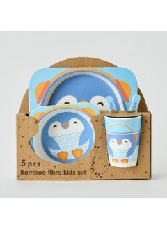 Home Box Penguin 5-Piece Bamboo Dinner Set 21.3 x 21.3 cm  - Image 3