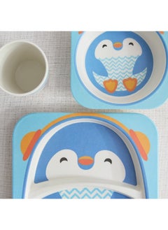 Home Box Penguin 5-Piece Bamboo Dinner Set 21.3 x 21.3 cm  - Image 2