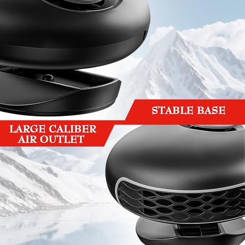 Showvigor Car Heater 12V Dual Heat & Cool, 150W Portable Car Heater Fan with 360° Rotatable Base, Quick Defrosting & Demisting for Windshield, Universal for Truck/SUV/Car - Image 4