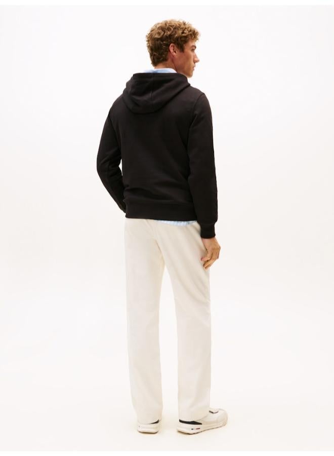 TOMMY HILFIGER Flag Embroidery Terry Drawstring Hoody - Image 2