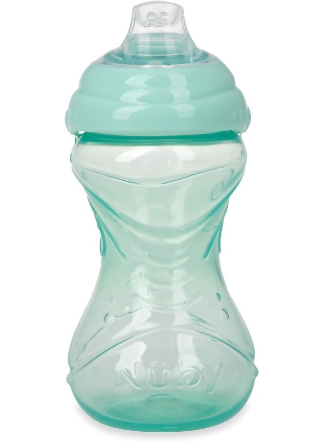 Nuby 3 Piece No-Spill Easy Grip Cup with Soft Flex Spout, Clik It Lock Feature, Neutral, 10 Ounce - Image 3