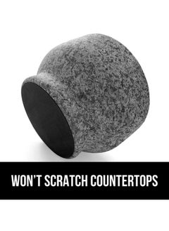Gorilla Grip Gorilla Grip Heavy Duty 100% Granite Mortar and Pestle Set, Slip Resistant Foam Base, Grind Spice and Herbs, Stone Molcajete Bowl for Guacamole, Salsa, Garlic Crusher Kitchen Tool, 2 Cup, Gray  - Image 5