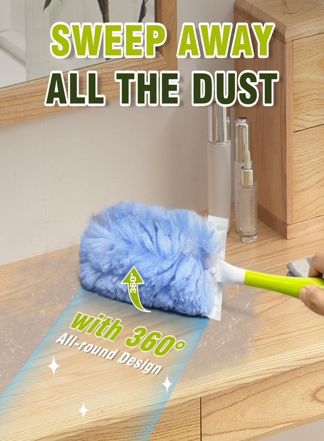 DALIPER Heavy Duty Duster Refills Compatible with Swiffer, Duster Kit with 30 PCS Refills & 1 Handle, 360° Dusters with 4X Microfibers for Dusting Ceiling Fans, Electronics, Furniture, Blinds - Image 2