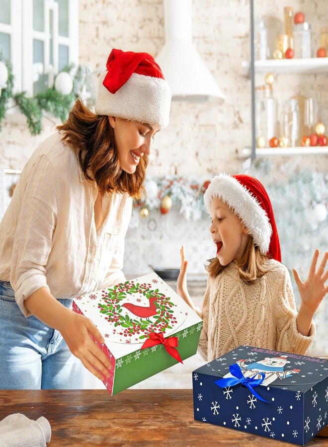 WLUSEAXI 12Pack Christmas Gift Boxes with Lids, 10.6×7.8×3.1 Inch Large Christmas Boxes for Presents, 6 Style Xmas Themed Pattern Holiday Boxes for Gifts, Xmas Party Favor - Image 4