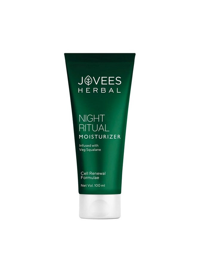 JOVEES Herbal Night Ritual Cream Moisturizer | Prevents Dark Spots | Reduces Fine Line | Skin Renewal & Rejuvenation | Nourishes & Hydrates Skin | Exfoliates |All Skin Types 100Ml - Image 1