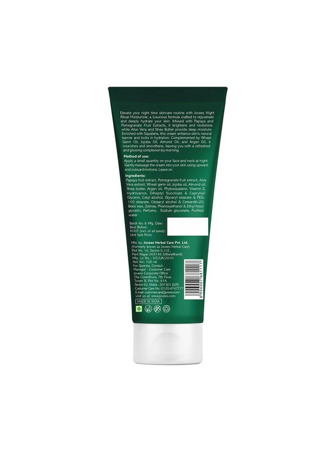 JOVEES Herbal Night Ritual Cream Moisturizer | Prevents Dark Spots | Reduces Fine Line | Skin Renewal & Rejuvenation | Nourishes & Hydrates Skin | Exfoliates |All Skin Types 100Ml - Image 2