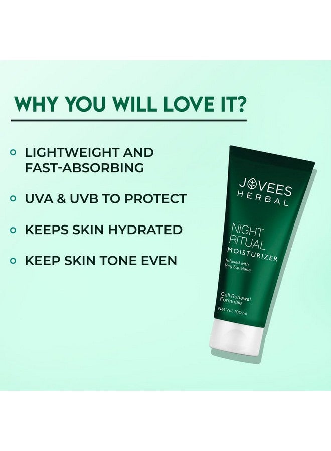 JOVEES Herbal Night Ritual Cream Moisturizer | Prevents Dark Spots | Reduces Fine Line | Skin Renewal & Rejuvenation | Nourishes & Hydrates Skin | Exfoliates |All Skin Types 100Ml - Image 5