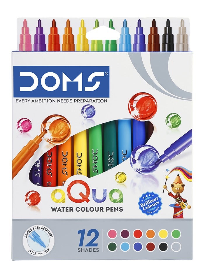 دومس الوان فلوماستر 12 لون سن رفيع