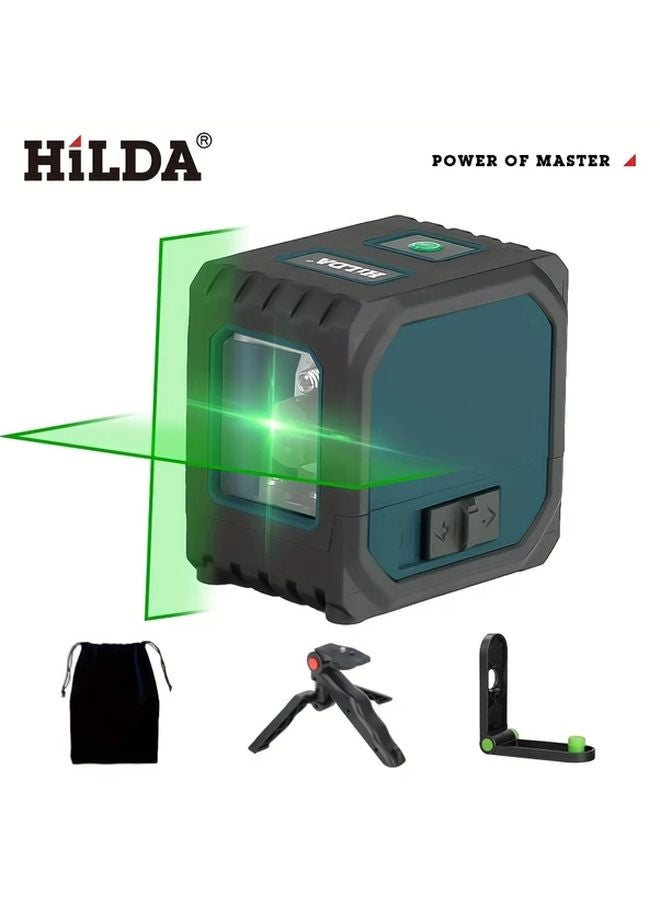 Hilda 100ft Self Leveling Green Cross Line Laser Level 2 Lines With Bag - Image 2
