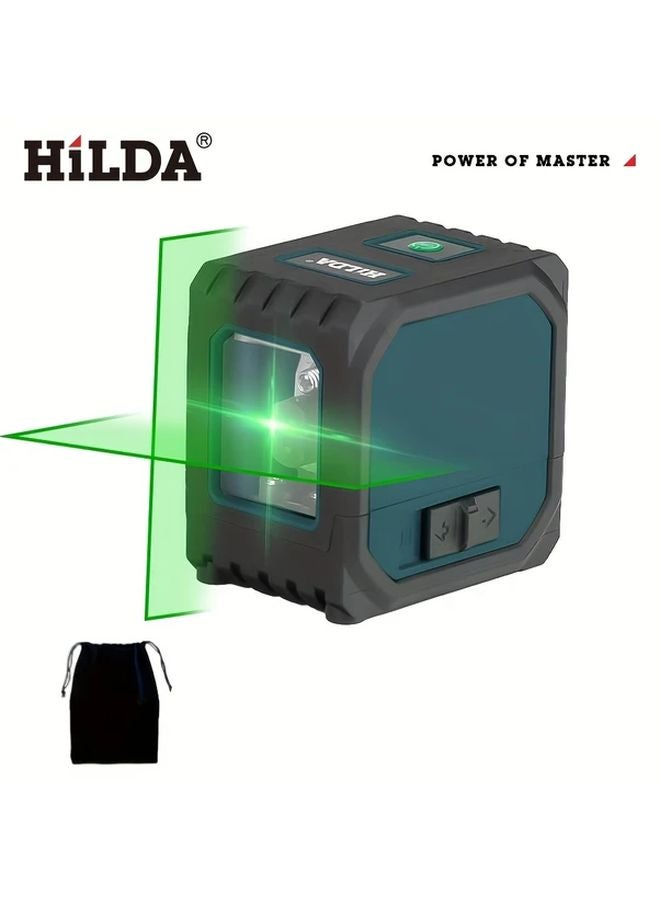 Hilda 100ft Self Leveling Green Cross Line Laser Level 2 Lines With Bag - Image 1