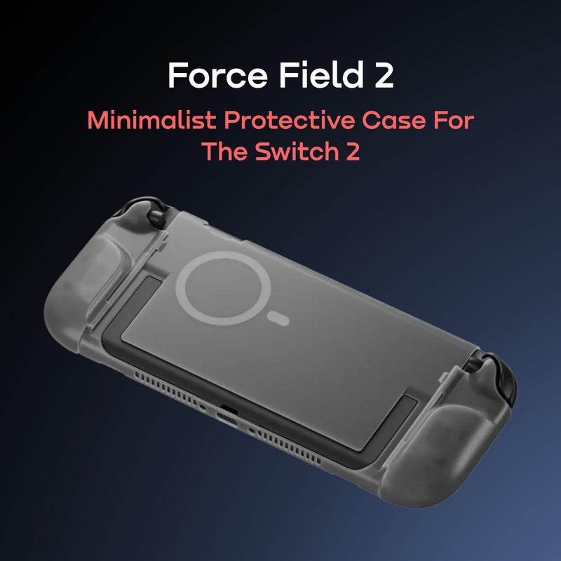 GENKI Force Field 2 with Travel Cover for Switch 2 - Minimalist Protective Case with Dockable Design, Magnetic Grips, and Stealthy Game Storage for Travel and Gaming - Image 2