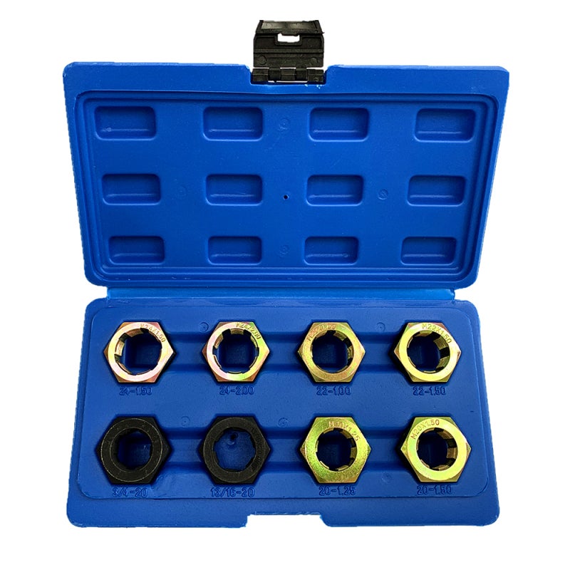 Thread Repair Tools 8Pcs High-Quality Steel - Sturdy Durable Thread Restoration Kit for Automotive Axle Spindle Thread Repair - Image 1