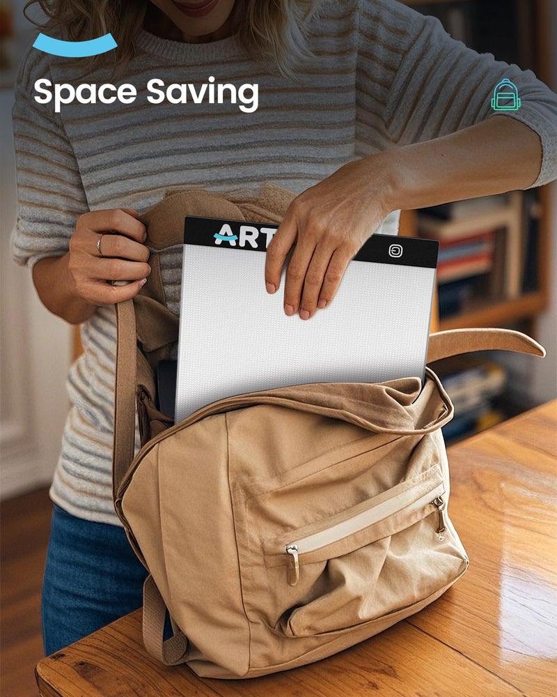 ARTDOT A4 LED Light Pad for Diamond Painting Kits for Adults, USB Powered Adjustable Brightness Diamond Art Light Board with Accessories - Image 4