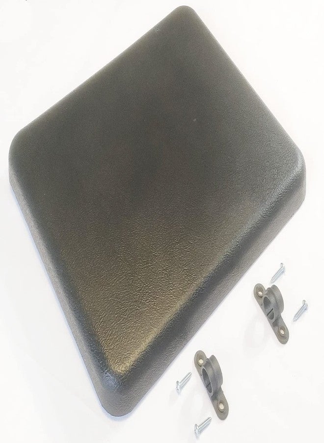 ComsenMed Rollator seat cushion,Replacement seat for rollator walker Aluminum Rollators with 6" & 7-1/2" Casters.Polyurethane Seat with Brackets W/Pocket,14”*12”.Rollator Universal Replacement Parts.(1Ea Black) - Image 1