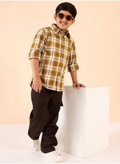 Stylo Bug Solid Drawstring Waist Cargo Pants by Styli  - Image 1