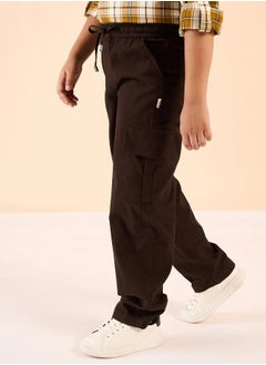 Stylo Bug Solid Drawstring Waist Cargo Pants by Styli  - Image 4