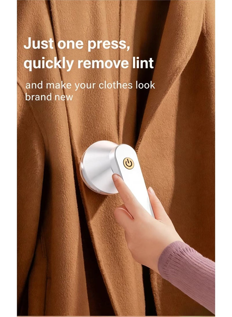 Portable lint remover, featuring a 6-blade cyclone head, is gentle on clothes and effectively removes lint from them. - Image 2