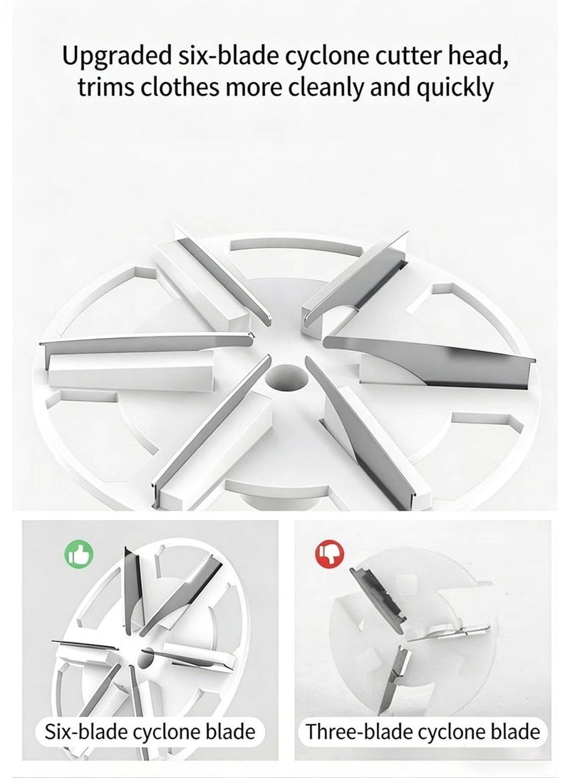 Portable lint remover, featuring a 6-blade cyclone head, is gentle on clothes and effectively removes lint from them. - Image 4