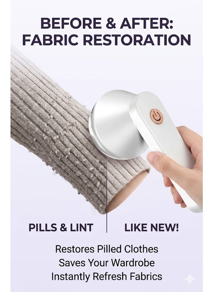Portable lint remover, featuring a 6-blade cyclone head, is gentle on clothes and effectively removes lint from them. - Image 3