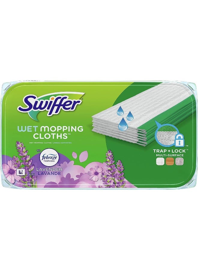 Swiffer Sweeper Wet Mopping Pad Refills For Floor Mop With Febreze Lavender Vanilla & Comfort Scent 12 Count - Image 1