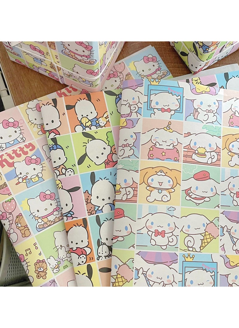 Sanrio 9 sheets of cartoon Sanrio festive birthday gift wrapping paper  - Image 1