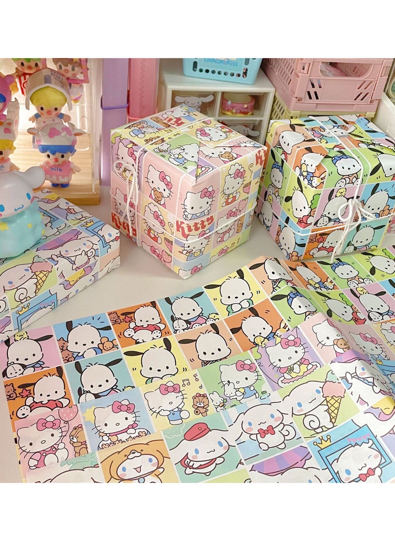 Sanrio 9 sheets of cartoon Sanrio festive birthday gift wrapping paper  - Image 2