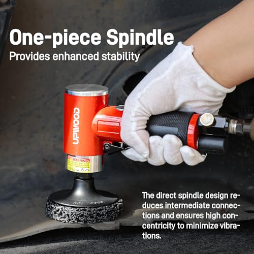 UPWOOD 3inch Air Sander Angle Grinder with Roll Lock Wheel Set, Pneumatic Polishing Tool with 41pcs 3-inch sanding discs - Image 5