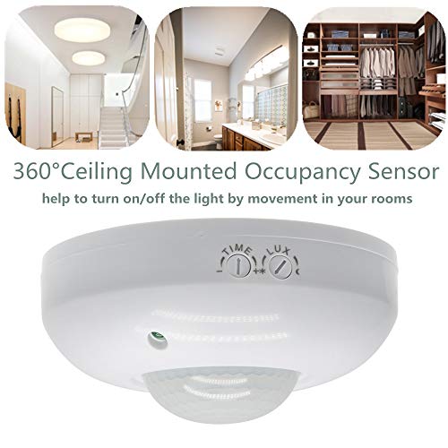 Sensky 360 Degree Ceiling Mount Occupancy Sensor, 110-240V PIR Motion Sensor Switch, High Sensitive Movement Detector Light Switch, Neutral Required(Max Detection Distance: 6 m) - Image 3