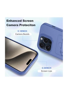 Wtech Silicone TPU With Card Holder Case Cover For Apple iPhone 15 Pro Max 2023 Blue  - Image 2
