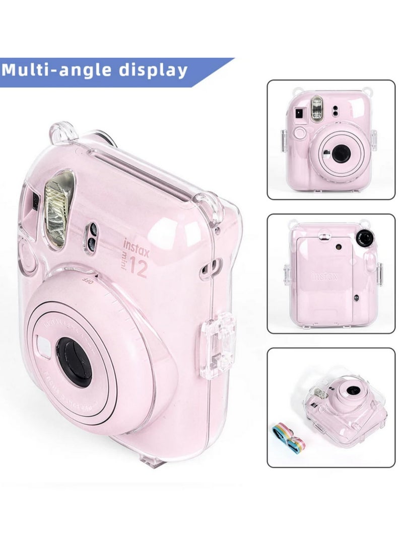 Mini Protective Shell with Shoulder Strap Storage Case Protective Sleeve for Fujifilm Instax Mini 12 Camera Instax Mini 12 Accessories Shockproof Cover Carrying Bag Travel Pouch  - Image 4