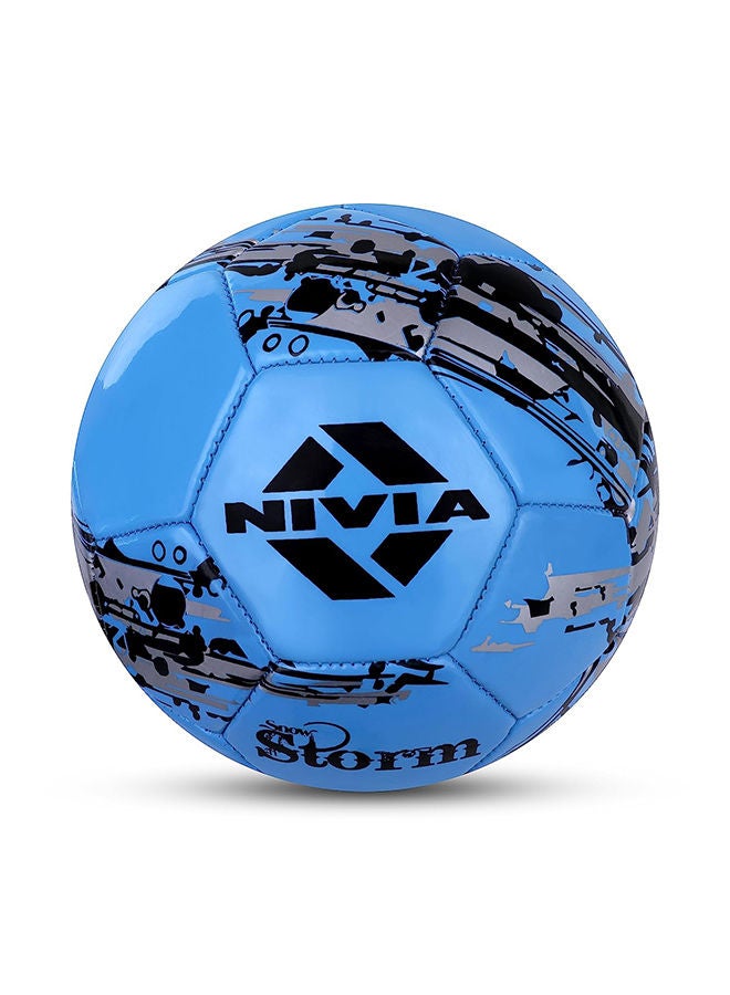 Nivia Snow Storm Football | Size 5 | 8 Panel | PU Micro Leather | Hand Stitched | Soft Ground| Wet Ground |Hard Ground | Grass | Artifical Turf | Soccer Ball - Image 1