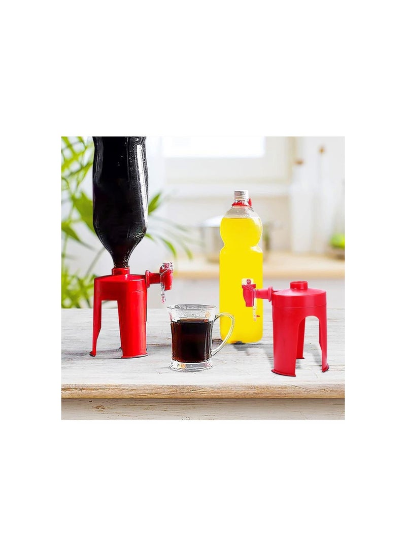 Generic - 2 Liter Soda Dispenser, Soda Pop Dispenser, Soda Dispenser, Soda Bottle Dispenser, Soda Drink Dispenser Bottle Upside Down Drinking Fountains for Party Home Bar (A+B) - Image 1