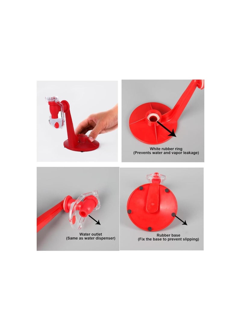 Generic - 2 Liter Soda Dispenser, Soda Pop Dispenser, Soda Dispenser, Soda Bottle Dispenser, Soda Drink Dispenser Bottle Upside Down Drinking Fountains for Party Home Bar (A+B) - Image 1