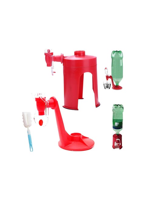 2 Liter Soda Dispenser, Soda Pop Dispenser, Soda Dispenser, Soda Bottle Dispenser, Soda Drink Dispenser Bottle Upside Down Drinking Fountains for Party Home Bar (A+B)