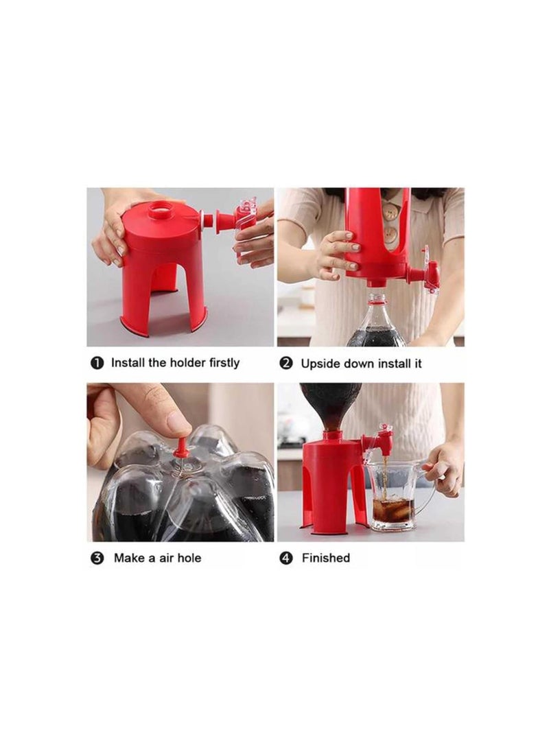 Generic - 2 Liter Soda Dispenser, Soda Pop Dispenser, Soda Dispenser, Soda Bottle Dispenser, Soda Drink Dispenser Bottle Upside Down Drinking Fountains for Party Home Bar (A+B) - Image 1