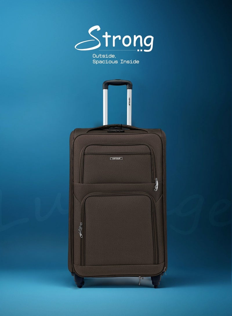 VIPTOUR 4PCS Fabric Luggage Set Durable Travel Suitcase with Spinner Wheels - Image 2