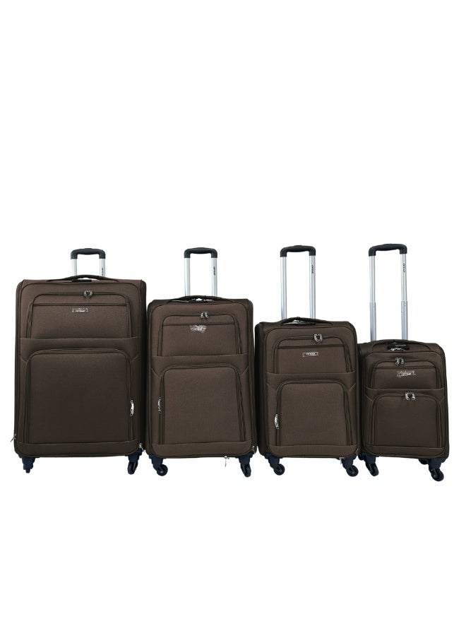 VIPTOUR 4PCS Fabric Luggage Set Durable Travel Suitcase with Spinner Wheels - Image 1