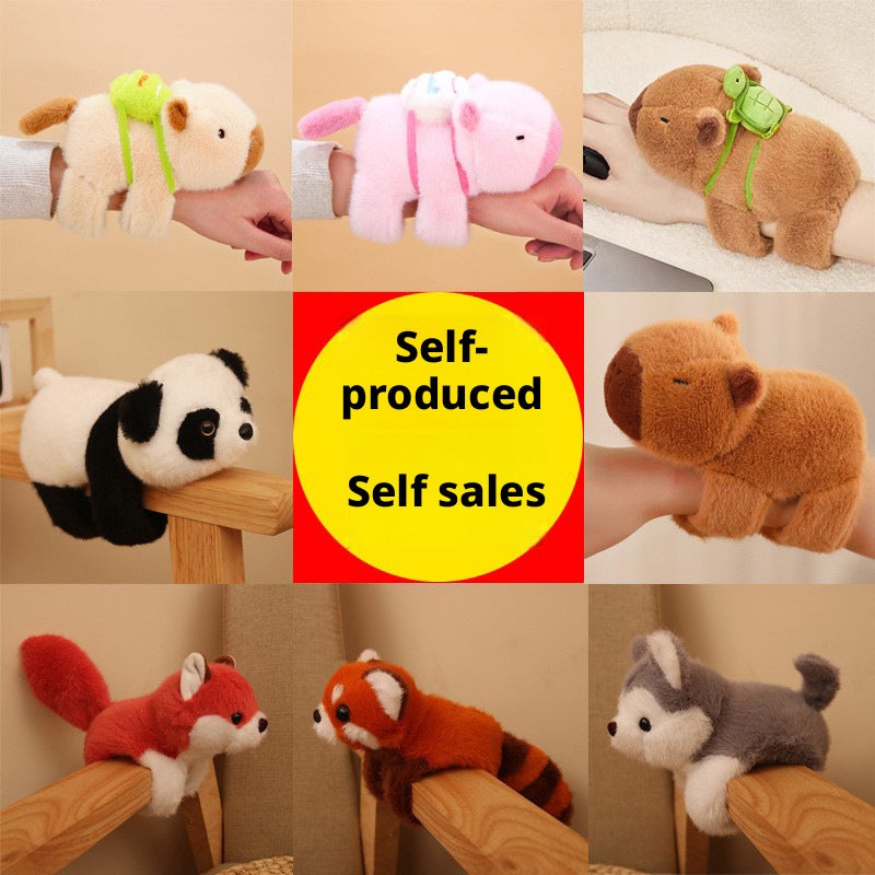 Capybara Slap Bracelet Plush Toy Stuffed Animal - Image 1
