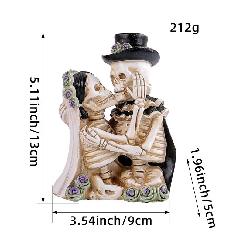 Halloween Cartoon Skeleton Decor Resin X3-16 husband and wife 