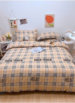 EHOME Four-piece Bedding Set Microfiber Soft Quilt Set With 1 Quilt Cover 1 Flat Sheet And 2 Pillowcases 2m Bed（200*230cm）  - Image 1