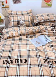 EHOME Four-piece Bedding Set Microfiber Soft Quilt Set With 1 Quilt Cover 1 Flat Sheet And 2 Pillowcases 2m Bed（200*230cm）  - Image 4