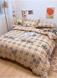 EHOME Four-piece Bedding Set Microfiber Soft Quilt Set With 1 Quilt Cover 1 Flat Sheet And 2 Pillowcases 2m Bed（200*230cm）  - Image 5