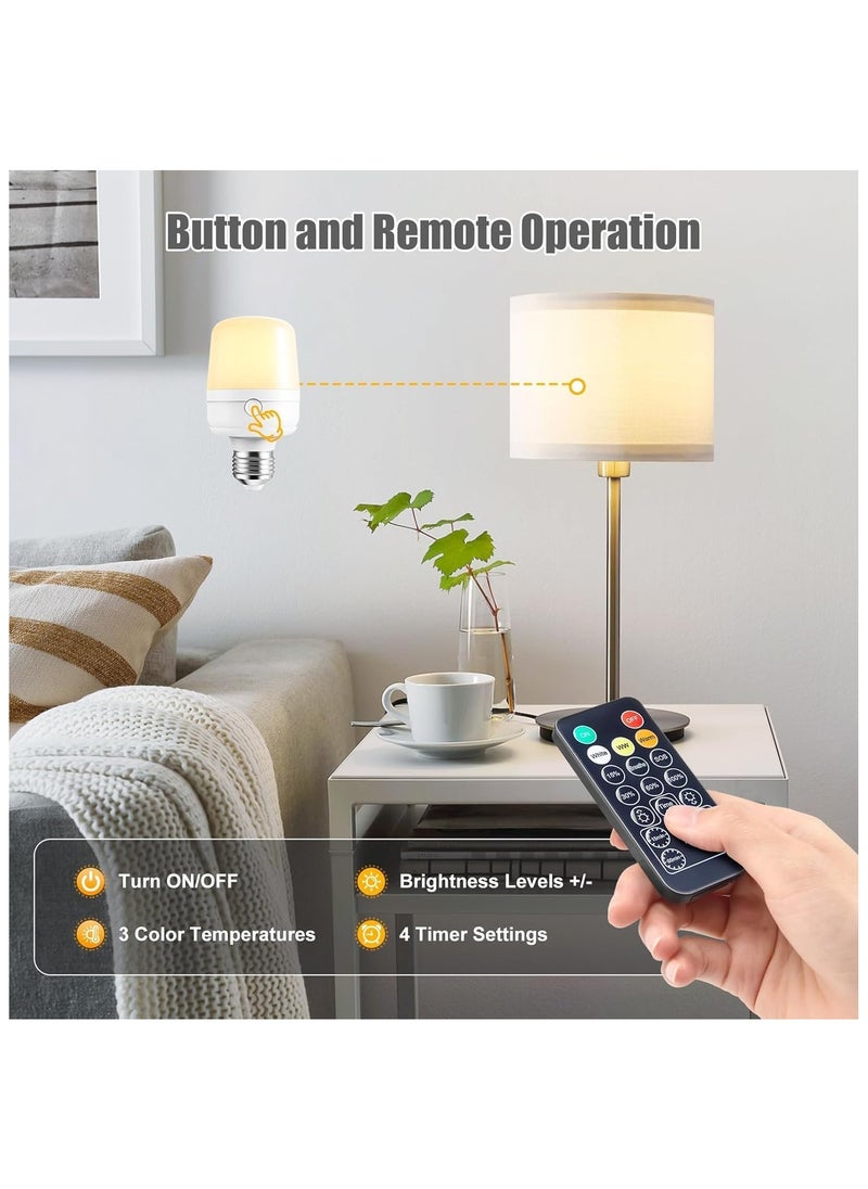 Generic - E26 Rechargeable Light Bulb, 2 Pack Battery Backup Bulb with Remote and Timer for Sconces and Lamps, E26 Detachable Charging for Non-Hardwired Fixture, 3 Color Temperatures - Image 1