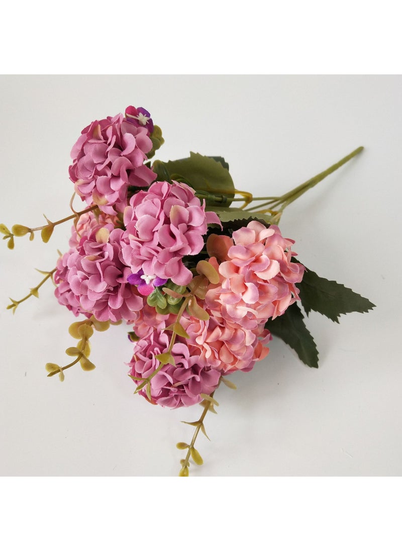 Generic 1 x 5 pcs Artificial Hydrangea Bouquet Office Decor Bean paste color 4 