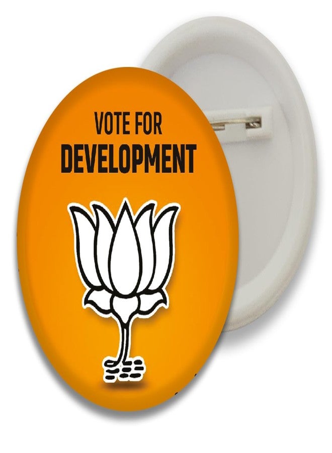 D2C Vote for Your Party BJP Bhartiya Janata Party Election Badges Multicolor, 5+ Years, D4 (10) - Image 1